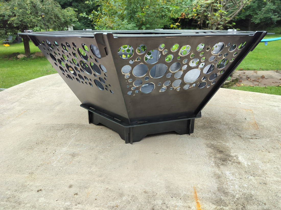 24" collapsable firepit circle design