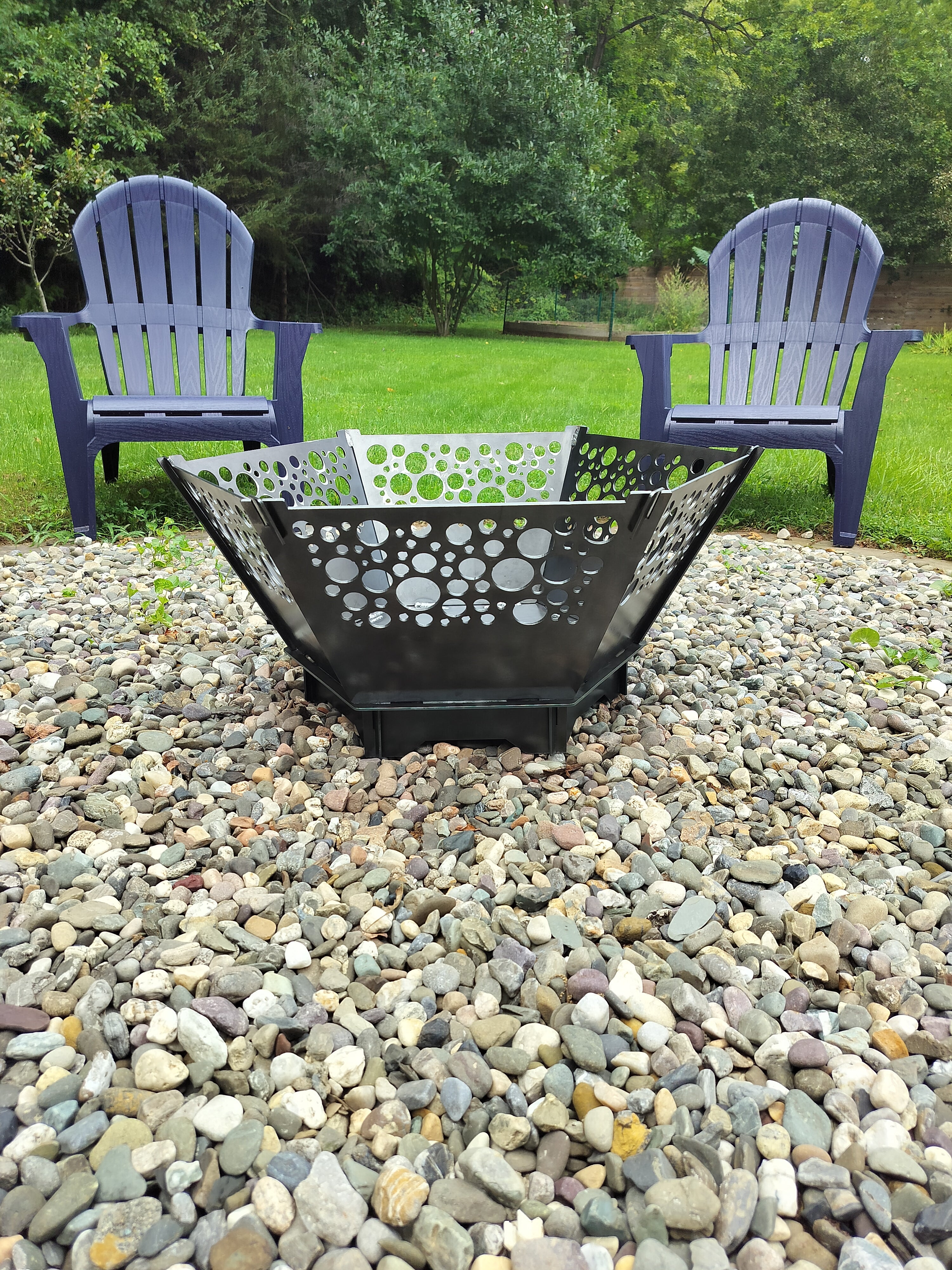 24" collapsable firepit circle design