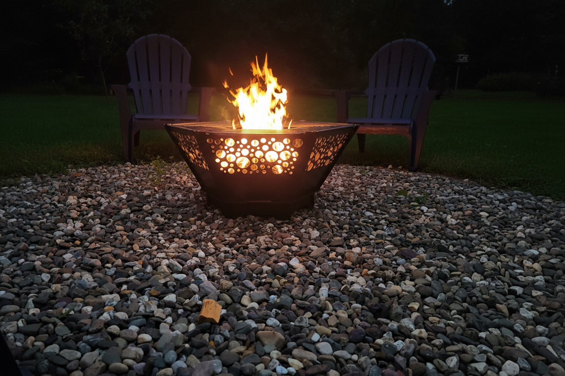 24" collapsable firepit circle design