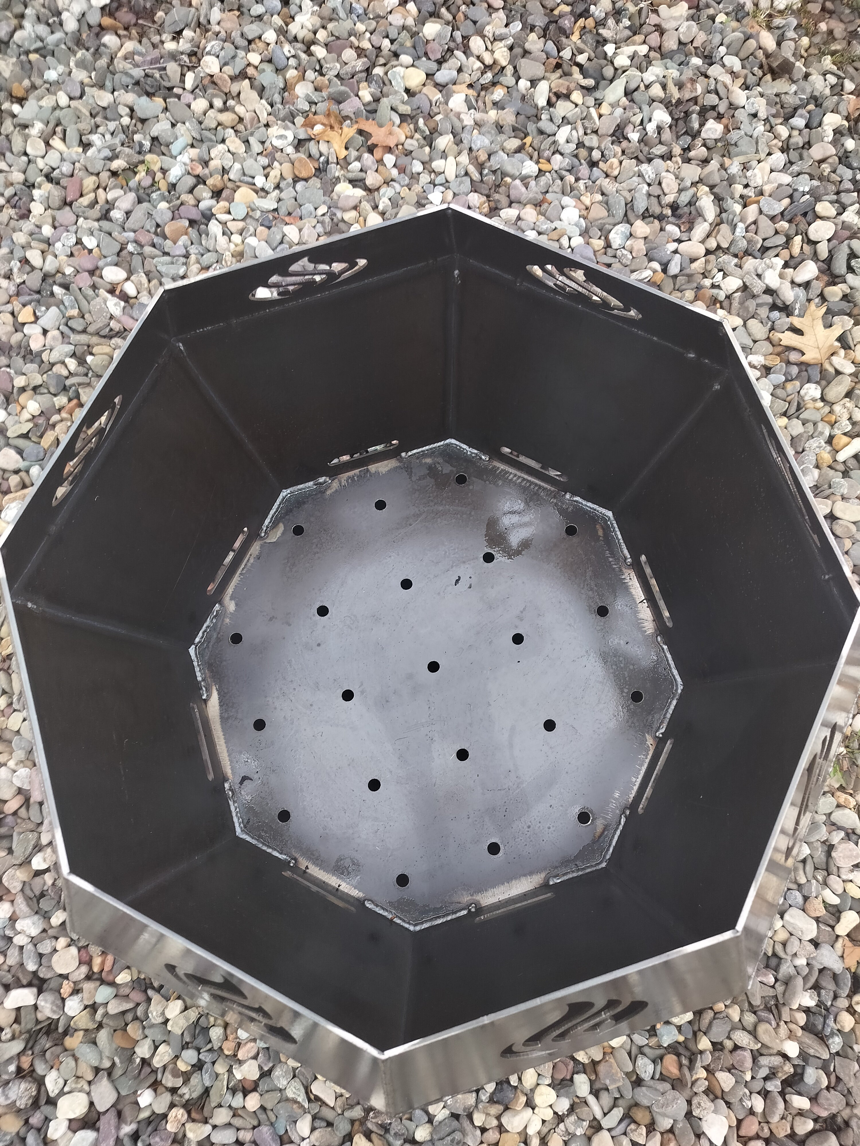 Octagon firepit 24" tall 24" top opening