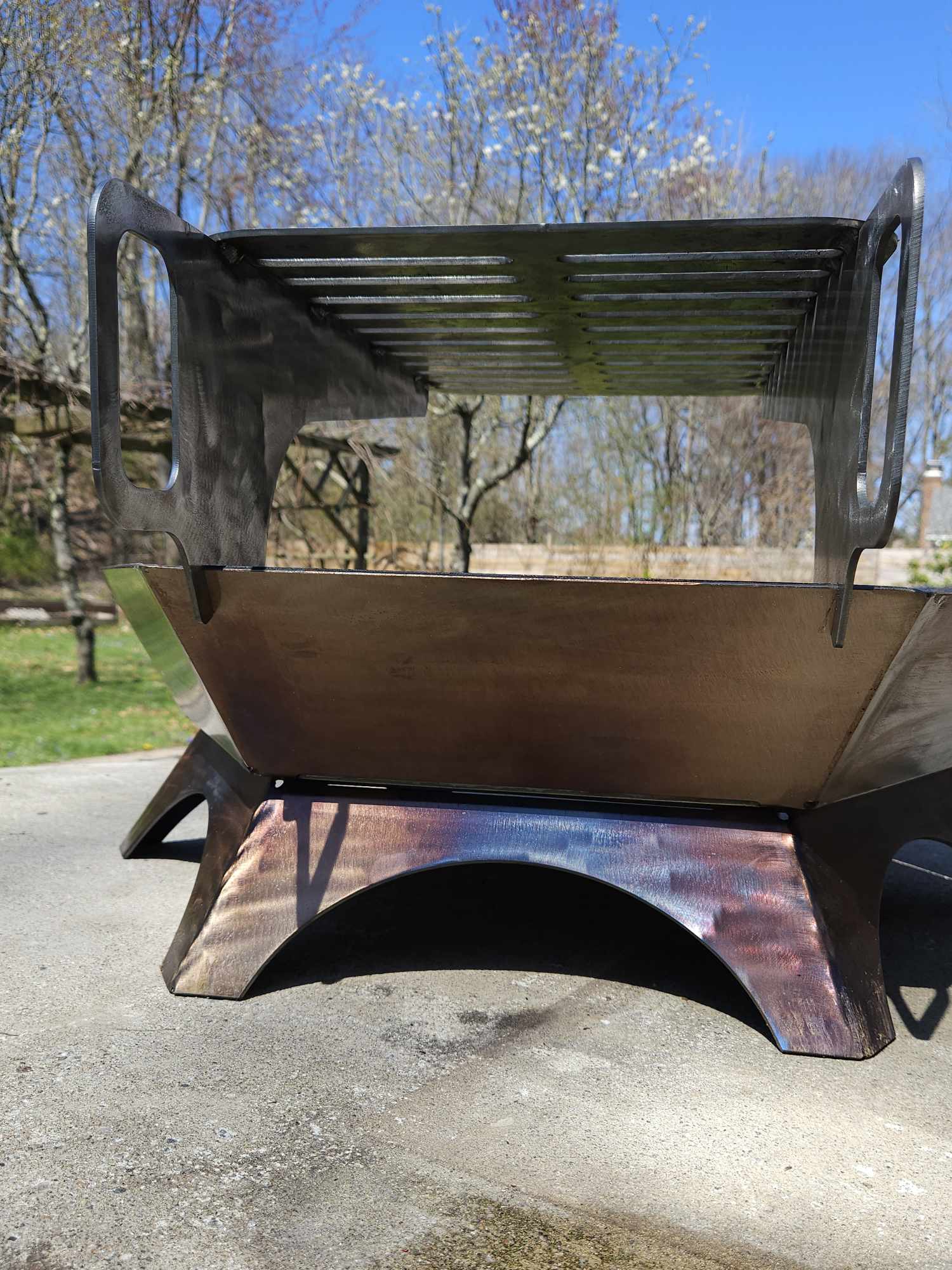 24" firepit with removable cooktop