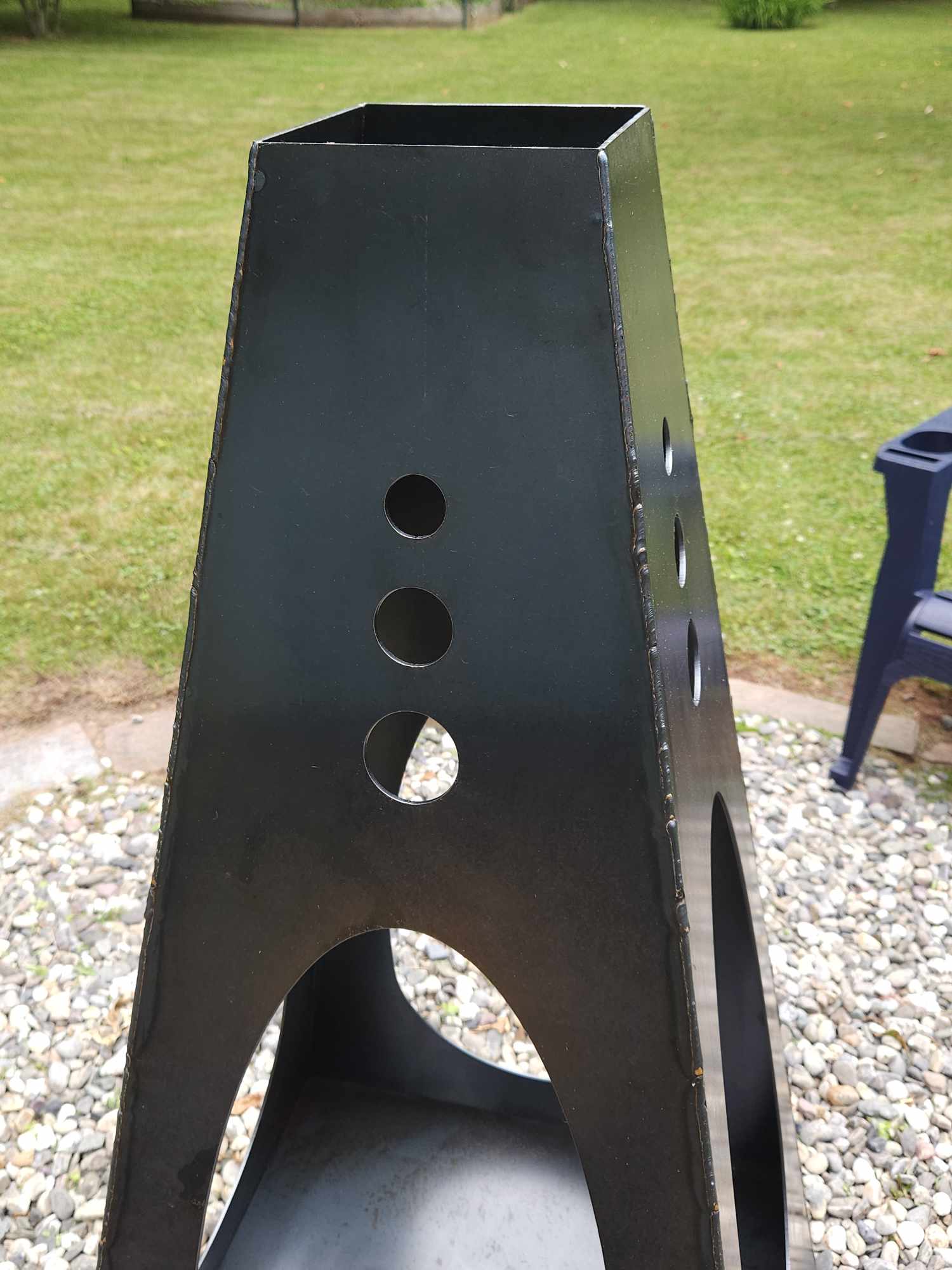 48" Tall Handmade Steel Chiminea - Lifetime Construction