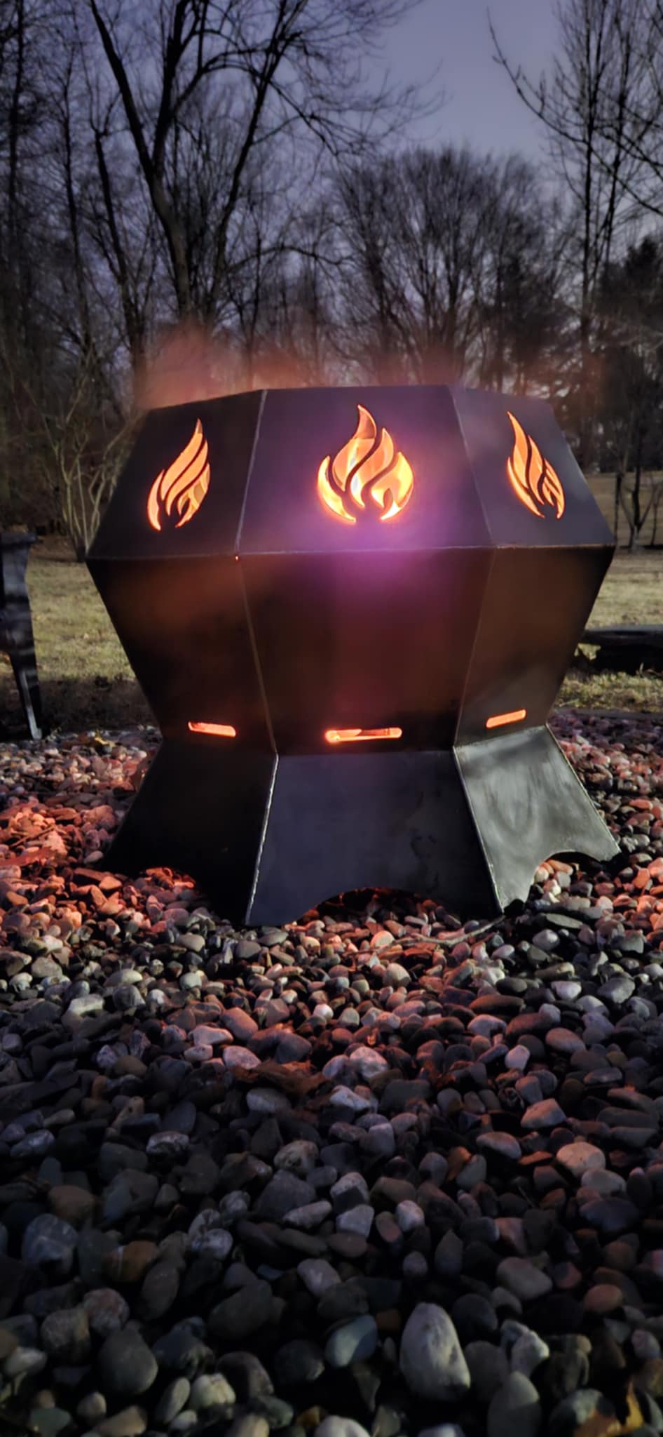 Octagon firepit 24" tall 24" top opening