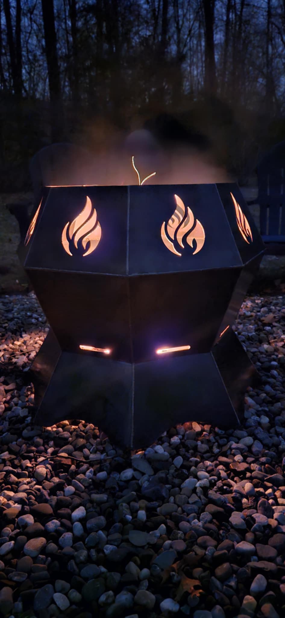 Octagon firepit 24" tall 24" top opening