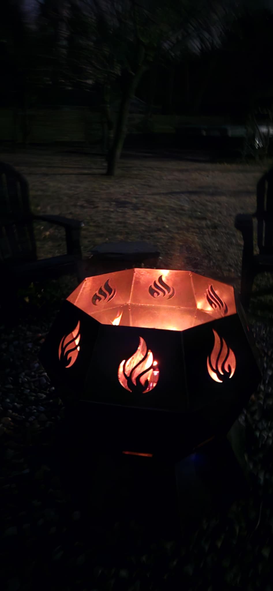 Octagon firepit 24" tall 24" top opening