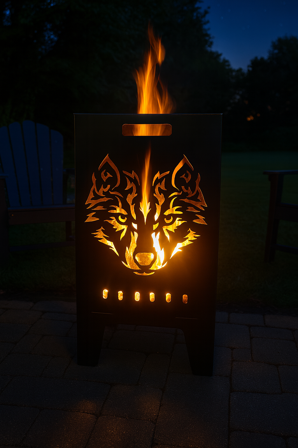 Wolf firepit