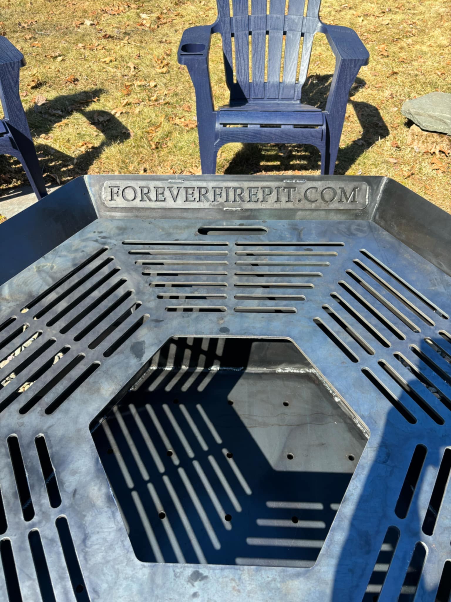 48"x24" firepit with full removable cooktop (your initial cutout in 3 sides)