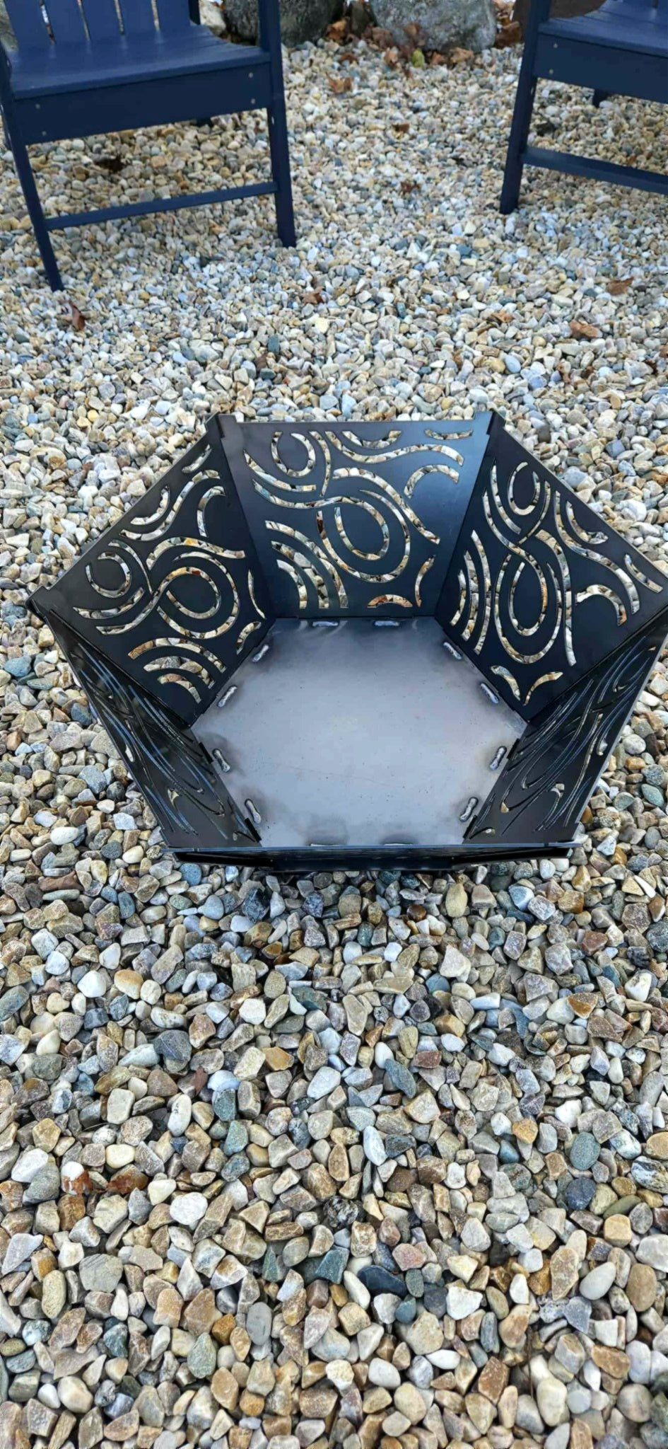 24" collapsable swirl pattern firepit