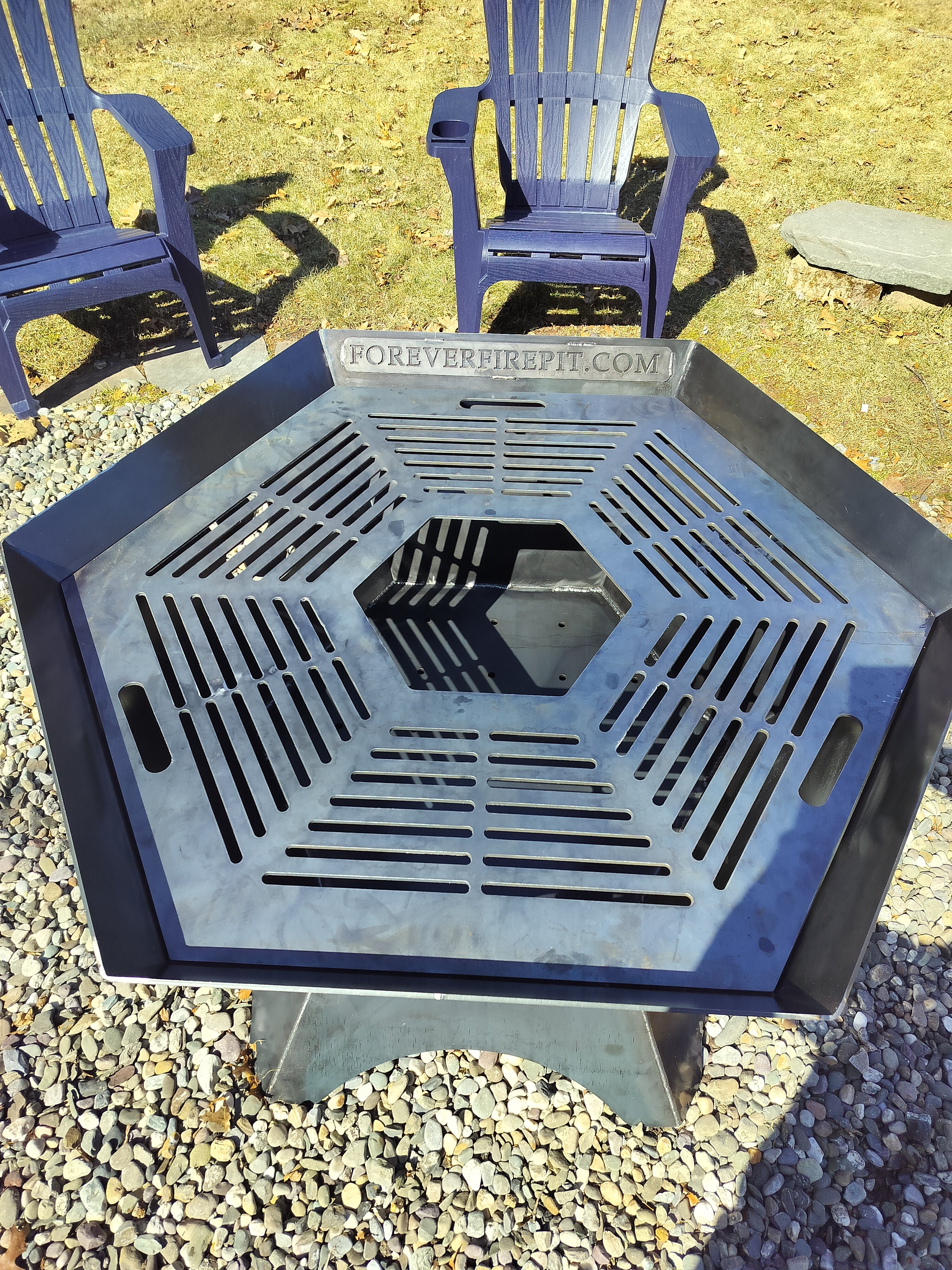 48"x24" firepit with full removable cooktop (your initial cutout in 3 sides)