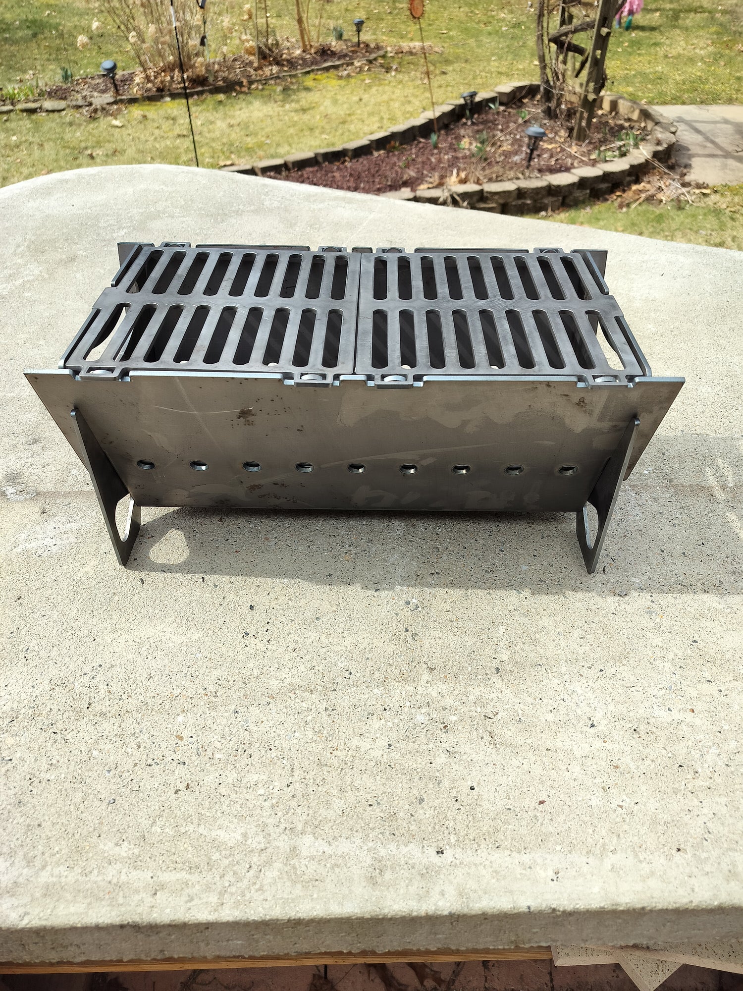 16" x 8.5" Flat Pack Charcoal Grill - Heavy Duty Steel