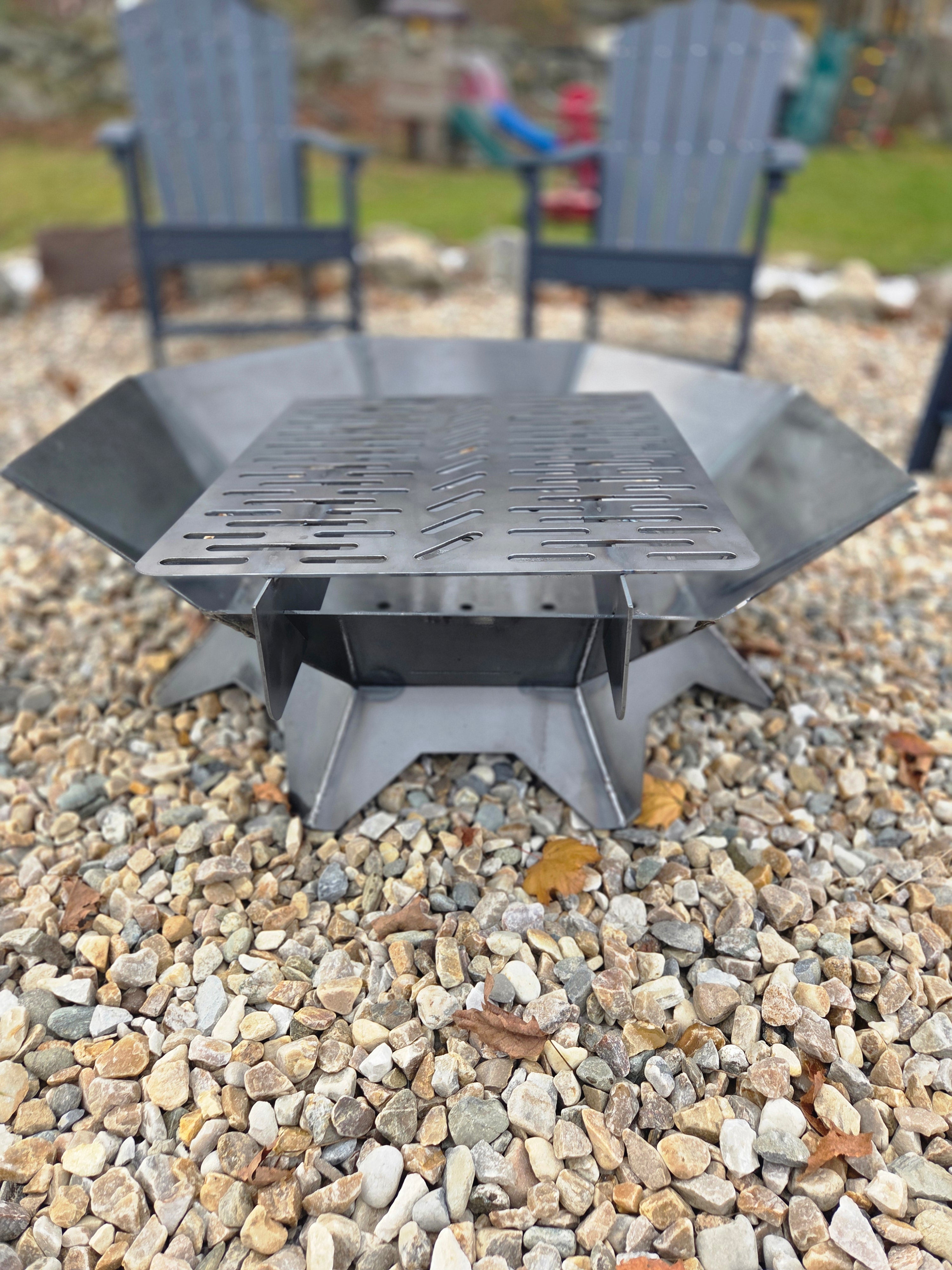 The Atlas 36 – Octagon Fire Pit with Removable Cooktop