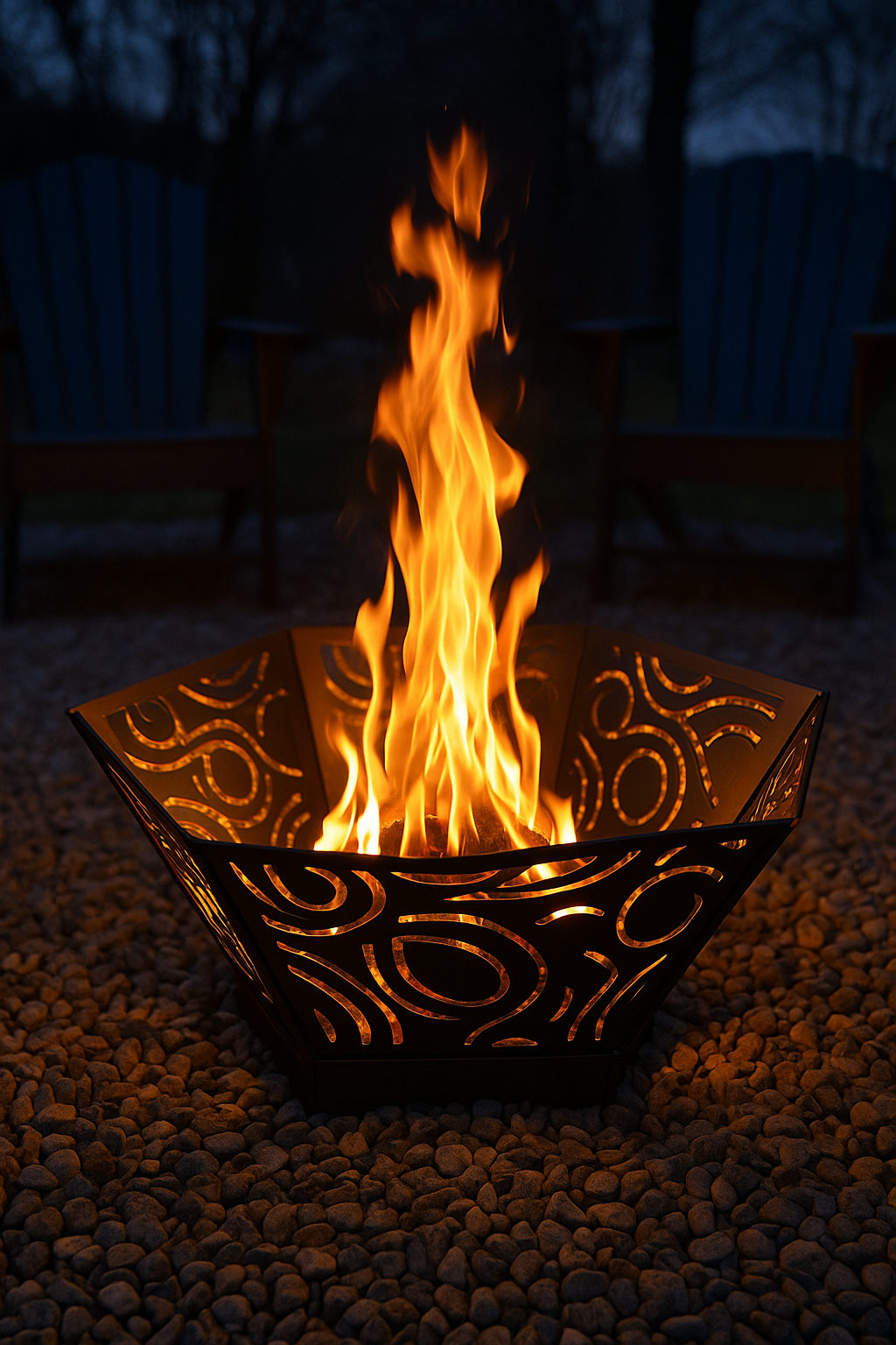 24" collapsable swirl pattern firepit