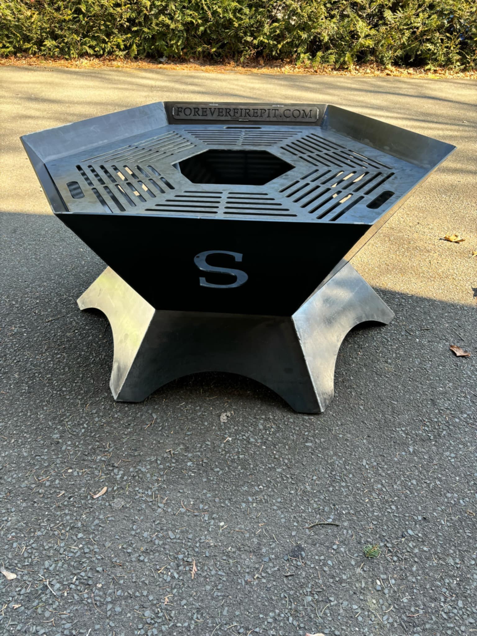 48"x24" firepit with full removable cooktop (your initial cutout in 3 sides)