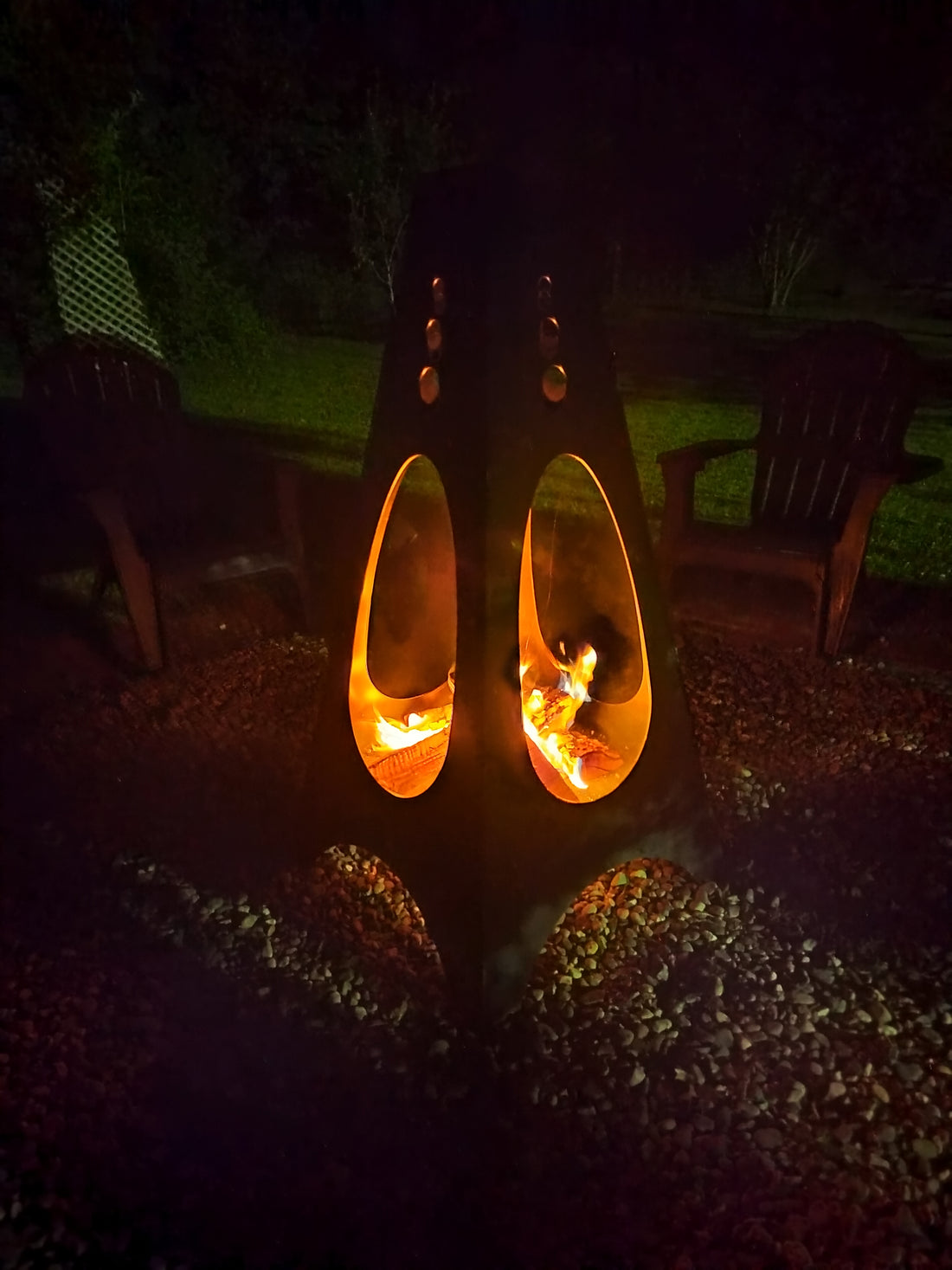 48&quot; Tall Handmade Steel Chiminea - Lifetime Construction