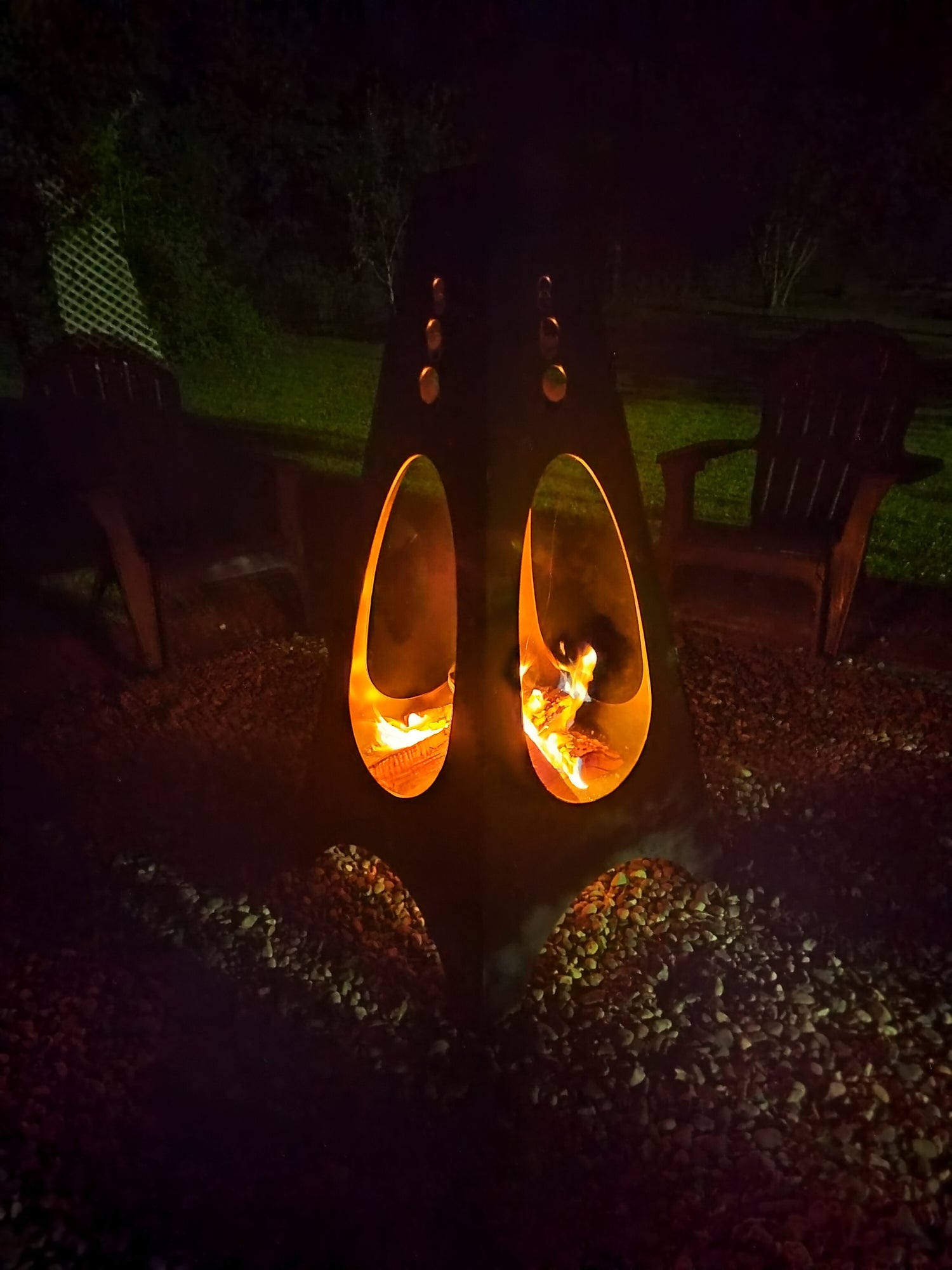48&quot; Tall Handmade Steel Chiminea - Lifetime Construction