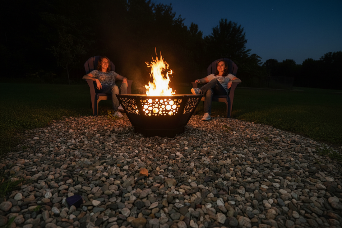 24" collapsable firepit circle design