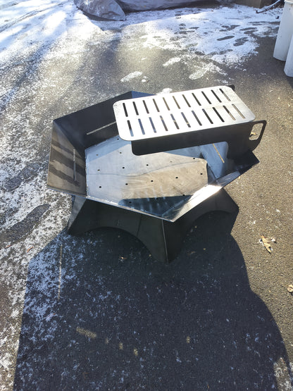 48&quot; hexagon firepit with removable cooktop