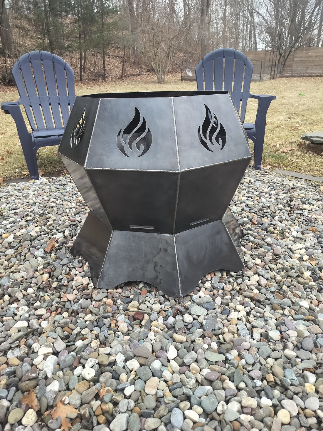 Octagon firepit 24&quot; tall 24&quot; top opening