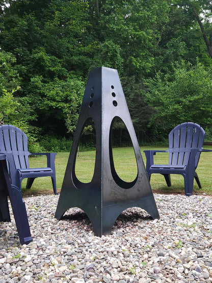 48&quot; Tall Handmade Steel Chiminea - Lifetime Construction