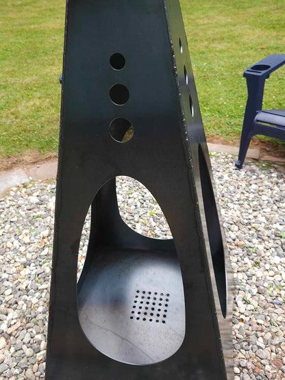 48&quot; Tall Handmade Steel Chiminea - Lifetime Construction