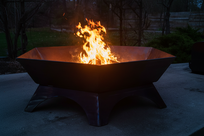24" firepit with removable cooktop