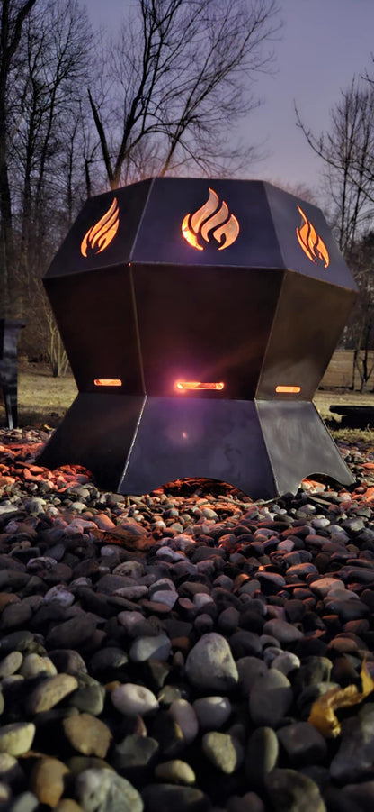 Octagon firepit 24&quot; tall 24&quot; top opening