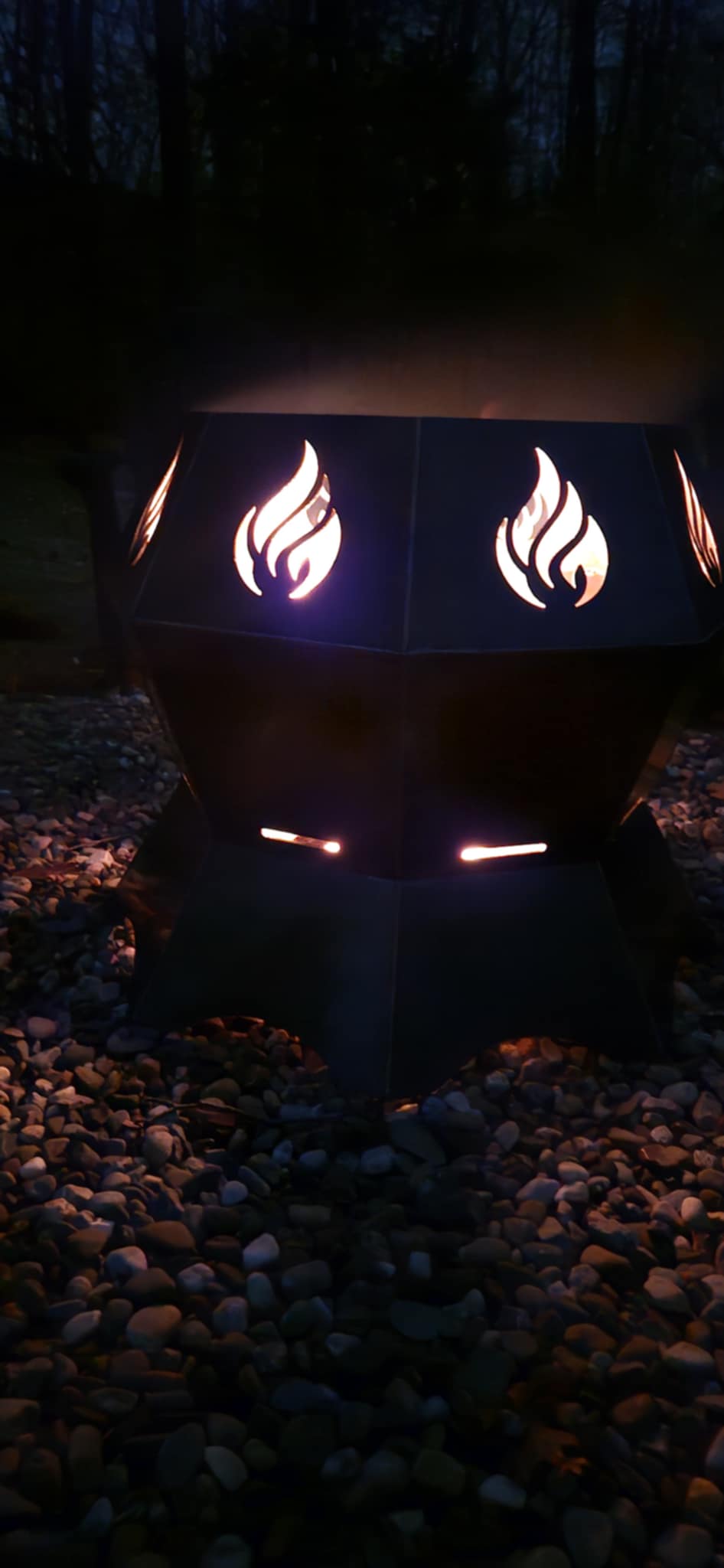 Octagon firepit 24&quot; tall 24&quot; top opening