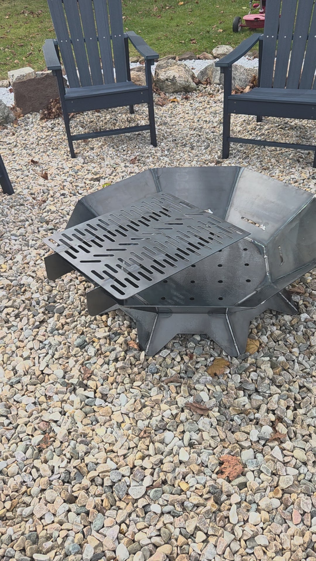 The Atlas 36 – Octagon Fire Pit with Removable Cooktop