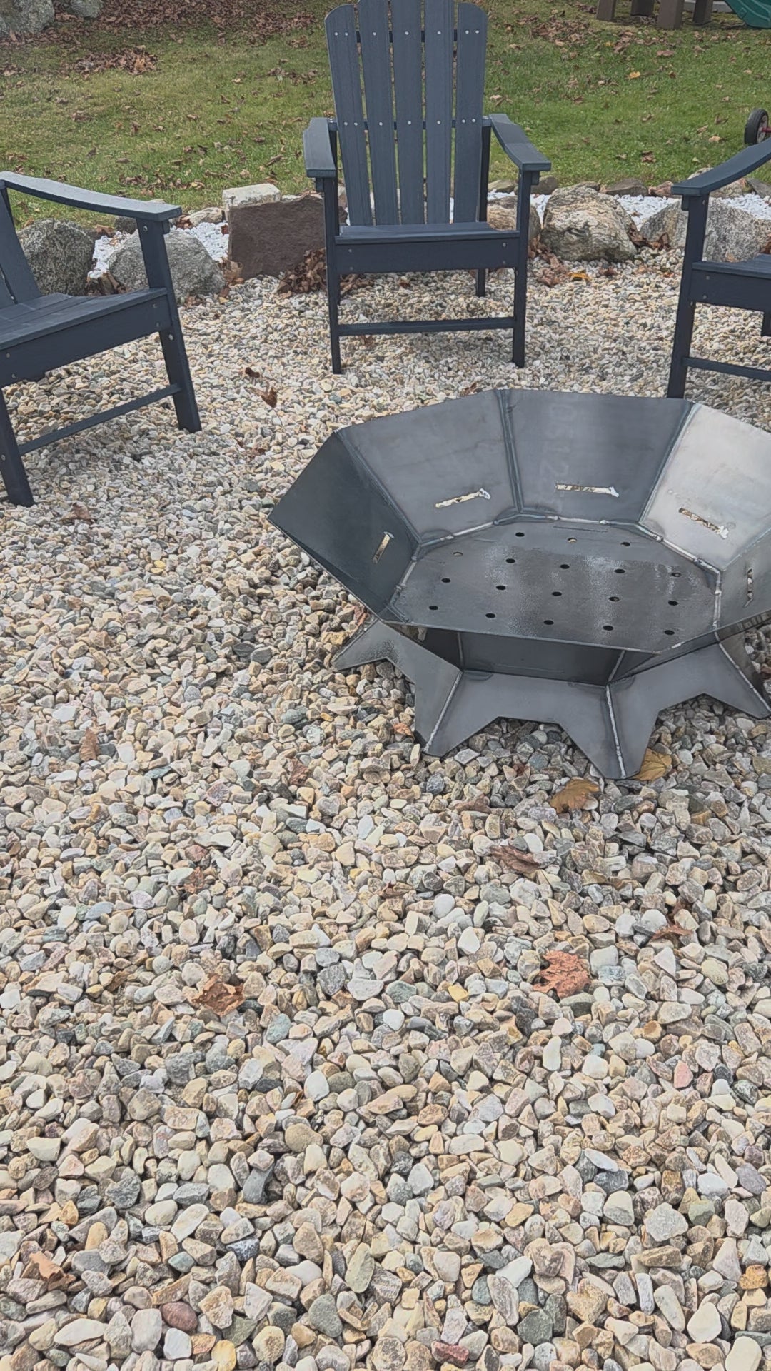 The Atlas 36 – Octagon Fire Pit with Removable Cooktop