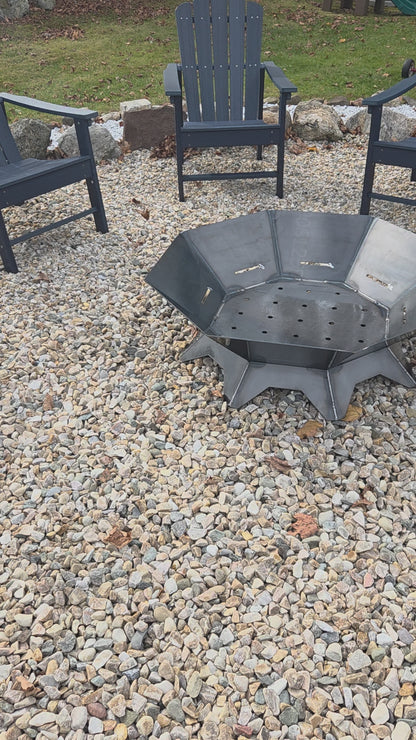 The Atlas 36 – Octagon Fire Pit with Removable Cooktop