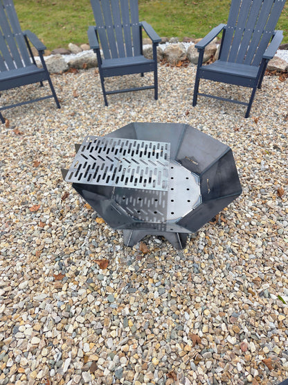 The Atlas 36 – Octagon Fire Pit with Removable Cooktop