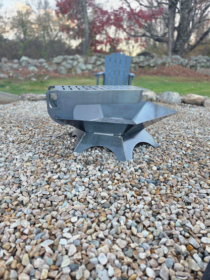 37&quot;x37&quot; hexagon firepit with removable cooktop