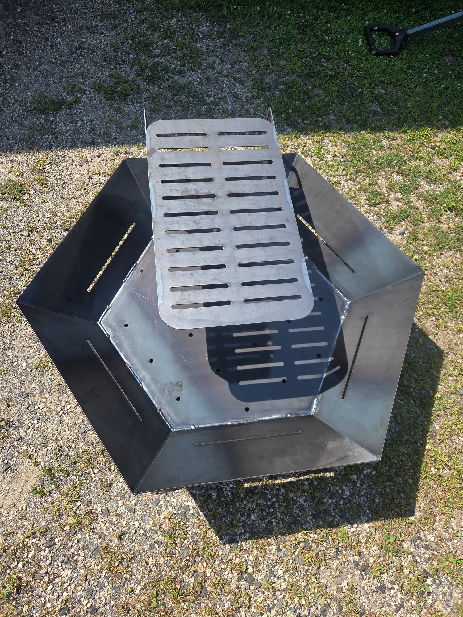 48&quot; hexagon firepit with removable cooktop