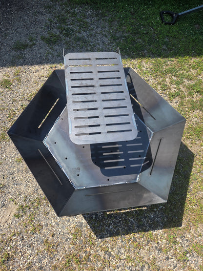 48&quot; hexagon firepit with removable cooktop