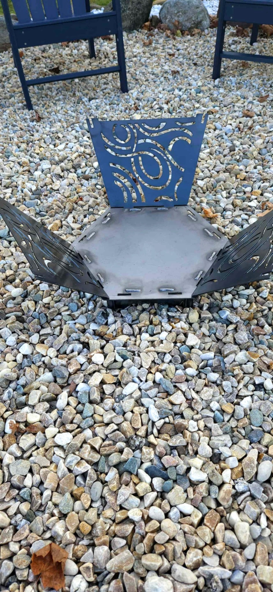 24" collapsable swirl pattern firepit