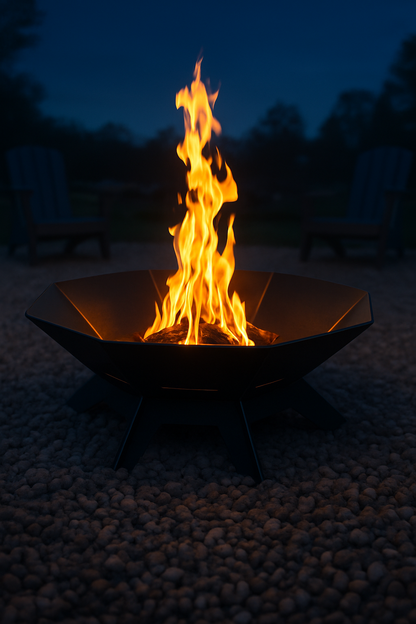 The Atlas 36 – Octagon Fire Pit with Removable Cooktop