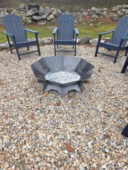 The Atlas 36 – Octagon Fire Pit with Removable Cooktop