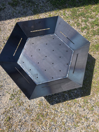 48&quot; hexagon firepit with removable cooktop