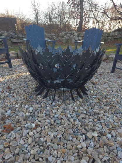 28" maple leaf firepit