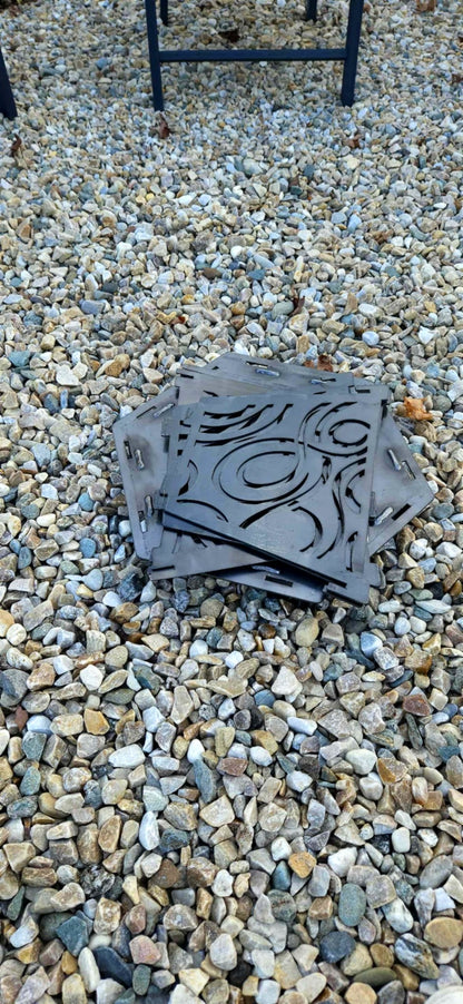 24" collapsable swirl pattern firepit