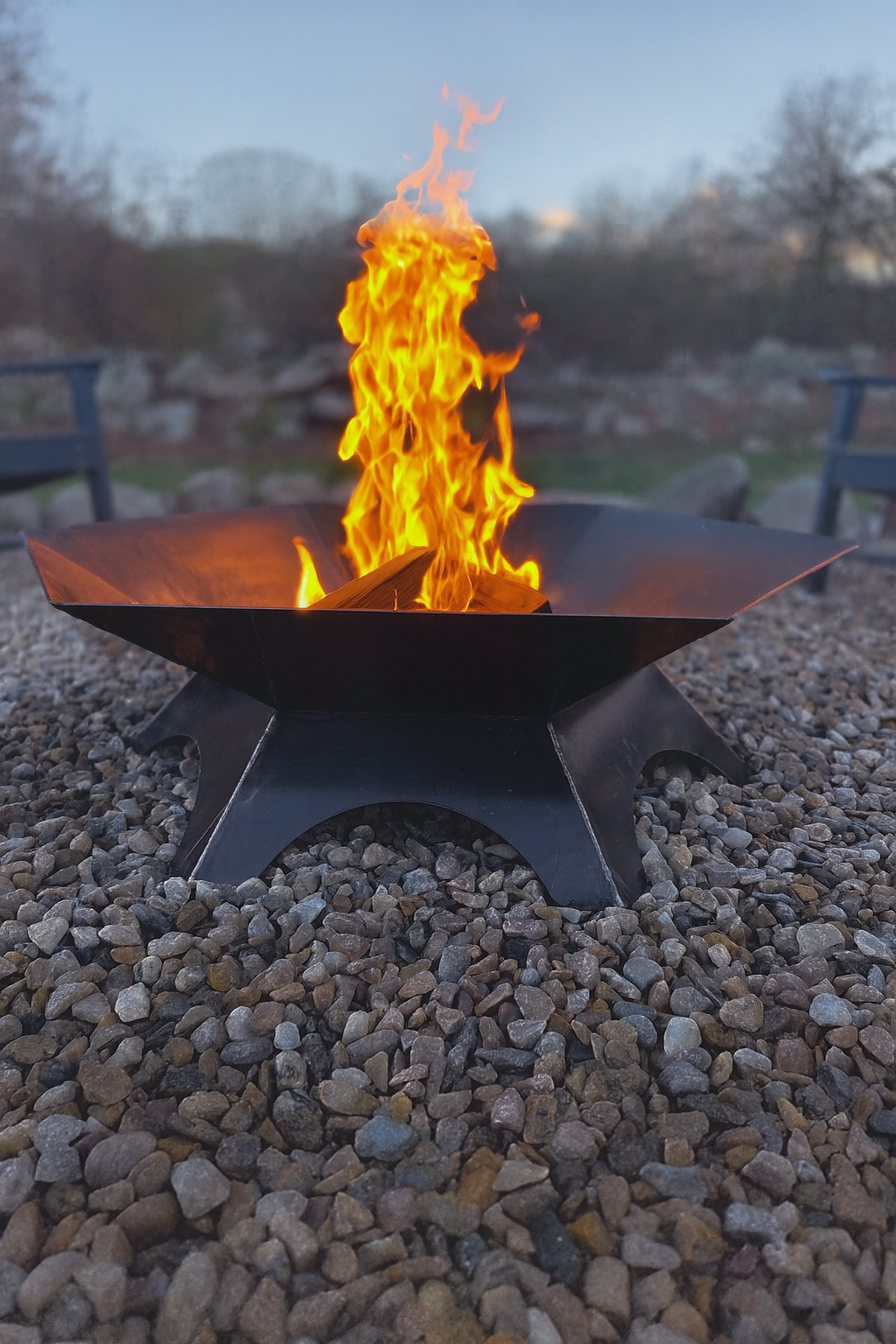 37&quot;x37&quot; hexagon firepit with removable cooktop