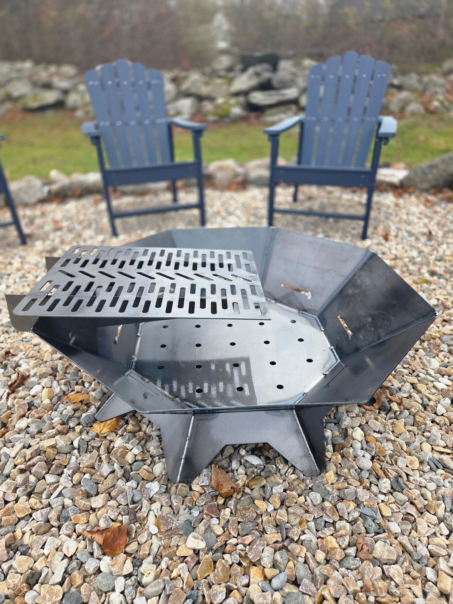 The Atlas 36 – Octagon Fire Pit with Removable Cooktop