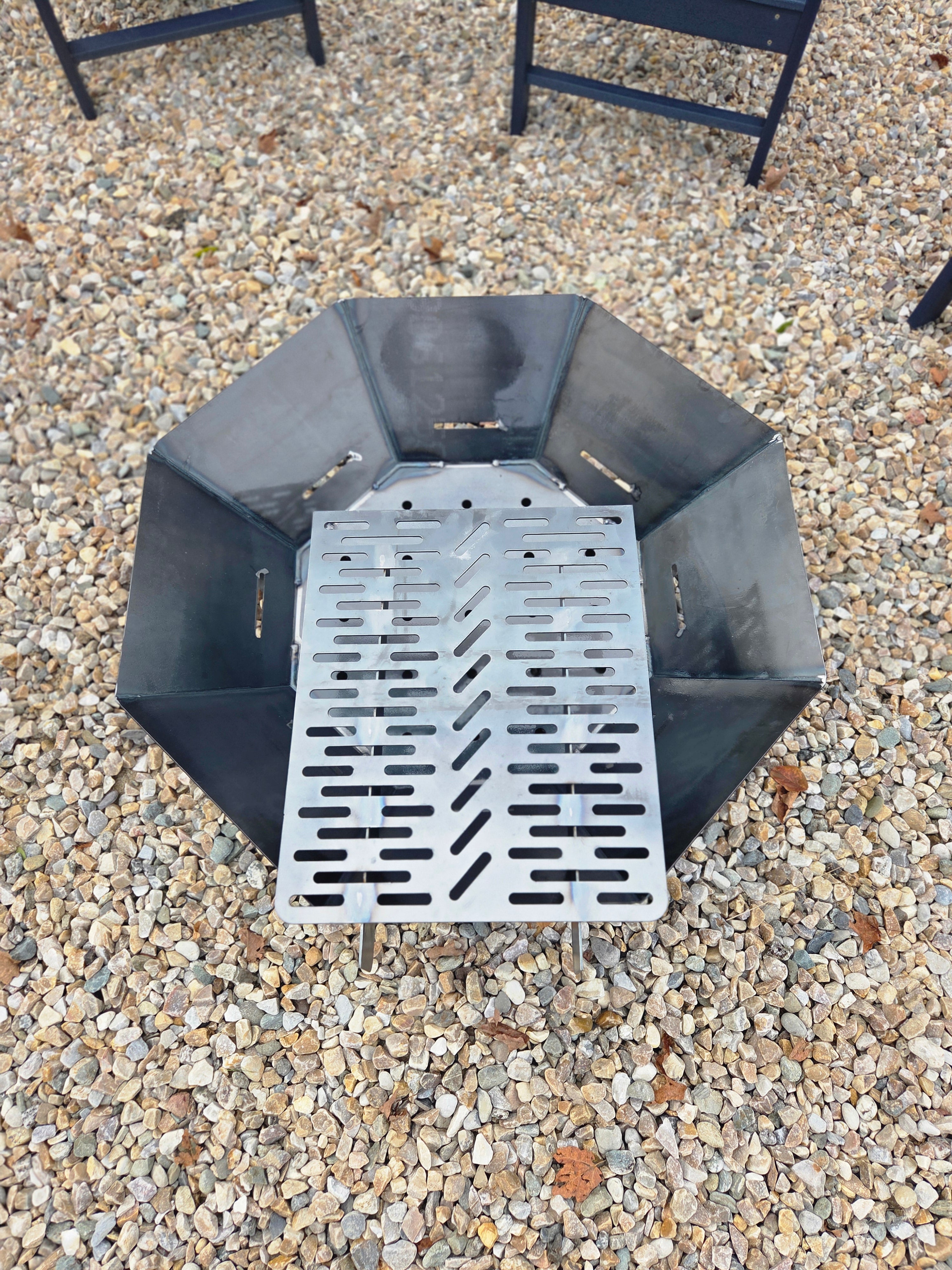 The Atlas 36 – Octagon Fire Pit with Removable Cooktop