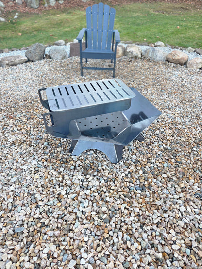 37&quot;x37&quot; hexagon firepit with removable cooktop